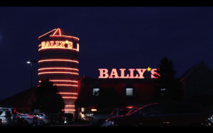 Bally's Casino signs at night